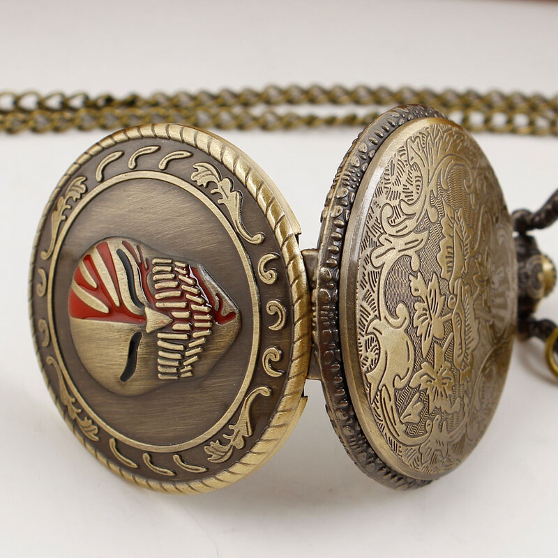 Reloj de bolsillo con cadena para hombre, pulsera de mano de cuarzo con diseño creativo de película, estilo Steampunk Vintage, con personalidad