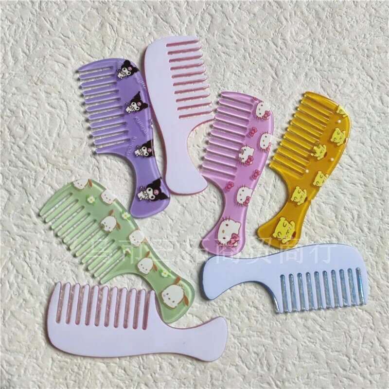 New Sanrio Comb Style Hair Clip Japanese Cartoon Cute Kuromi Portable Hair Accessories Girl Dual Purpose Hair Clip Fringe Clip