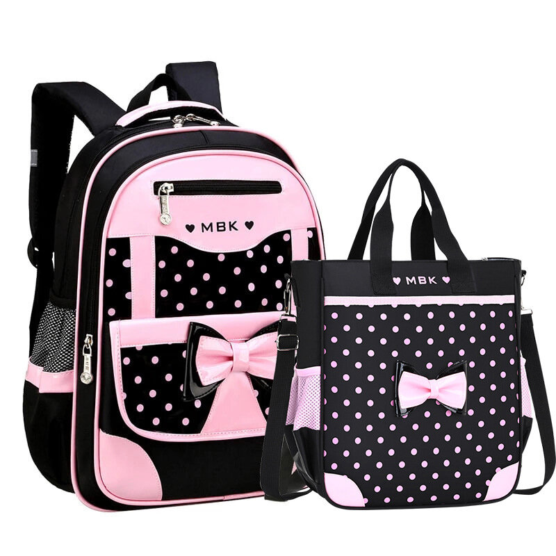 Школьный портфель для девочек 6-12 и 15 лет, милый подарок на день рождения для детей, Женский книжный мешок, кавайный набор, рюкзак с бантом для студентов, романтичная дамская сумочка для подростков