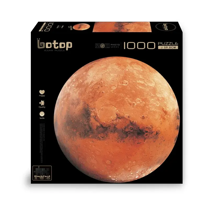 Круглая Бумажная Головоломка Moon Earth Mars, 1000 штук, пазл, игрушки для снятия давления