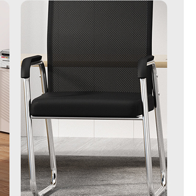 เก้าอี้ประชุมโลหะทนทานต่อโต๊ะงานเลี้ยงสีดำเก้าอี้ OK50YY เฟอร์นิเจอร์สำนักงาน