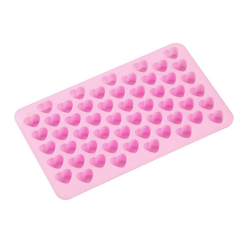 55 Grids Heart-shaped Silicone Chocolate Mould Candy Jelly Ice Biscuit Pastry Making Baking Mold Kitchen Tools Accessories
