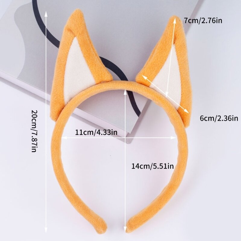 2Pcs/Set Role-Playing Dog Costumes Sheepdog Ears Headband Tail for Halloween Cosplay Party Props Stage Wear Accessories