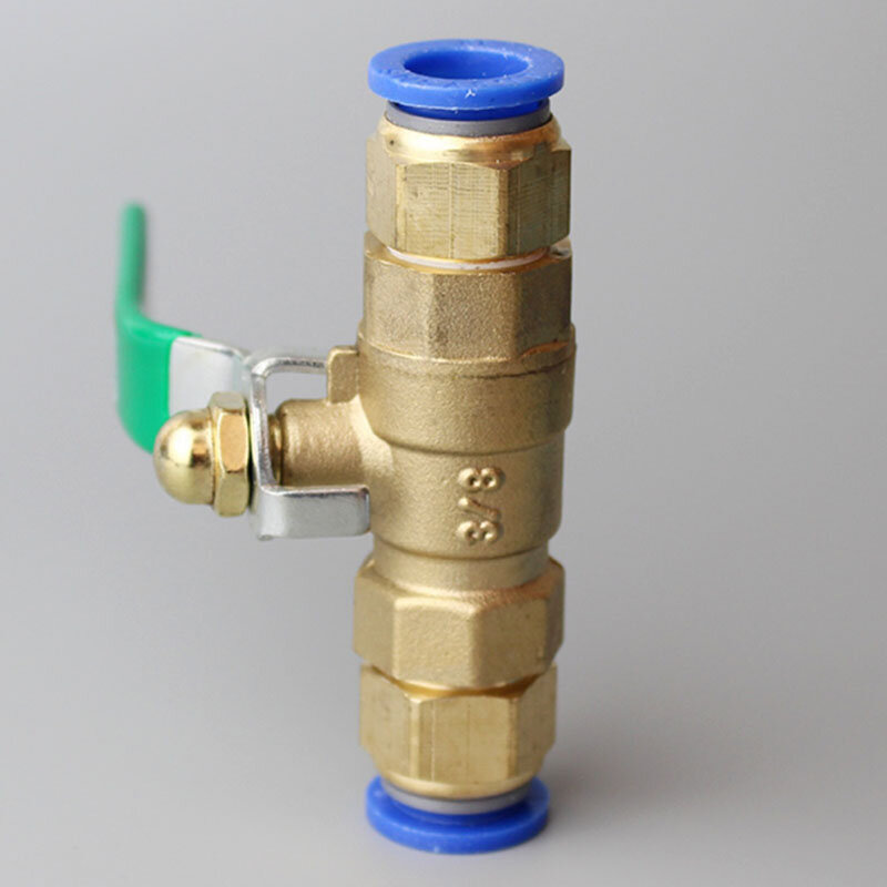 Messing kugel hahn pneumatischer Anschluss Luftpumpen ventilsc halter Entlüftung ventil mit geradem Durchgangs-PC-Gasrohr-Schnell anschluss ventil