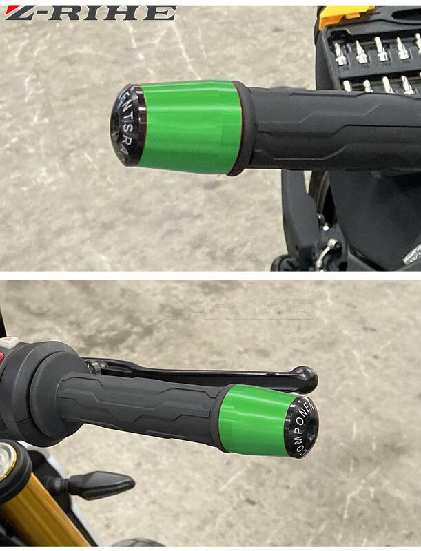 دراجة نارية مقبض بار ينتهي المقود قبضة نهاية قبعات مكافحة الاهتزاز السيلدرز المقابس لكاواساكي النينجا ZX-25R ZX25R 2020 2021 2022
