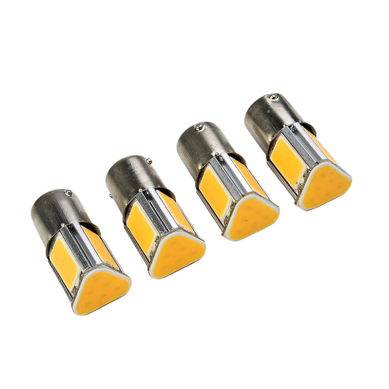 4pcs Car Turn Signal Lights Rear Light Bulbs 3500K 12V DC Amber Lamps For BA15S 1156 Socket Automobiles Accessories