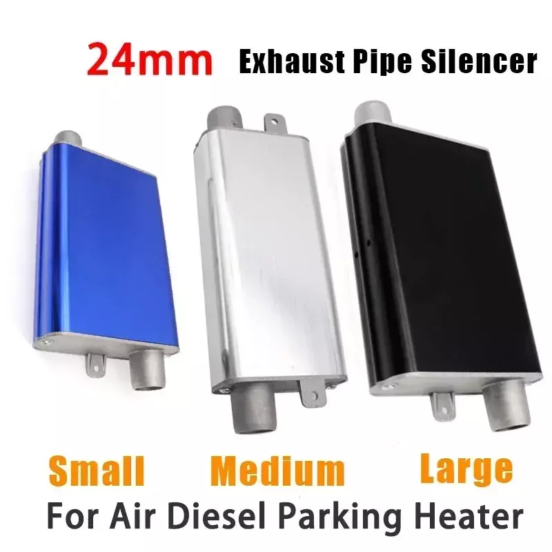 Peredam suara 24mm S pemanas parkir Diesel udara melengkung pipa pembuangan bahan Aloi aluminium untuk mobil truk VAN untuk Webasto Eberspacher
