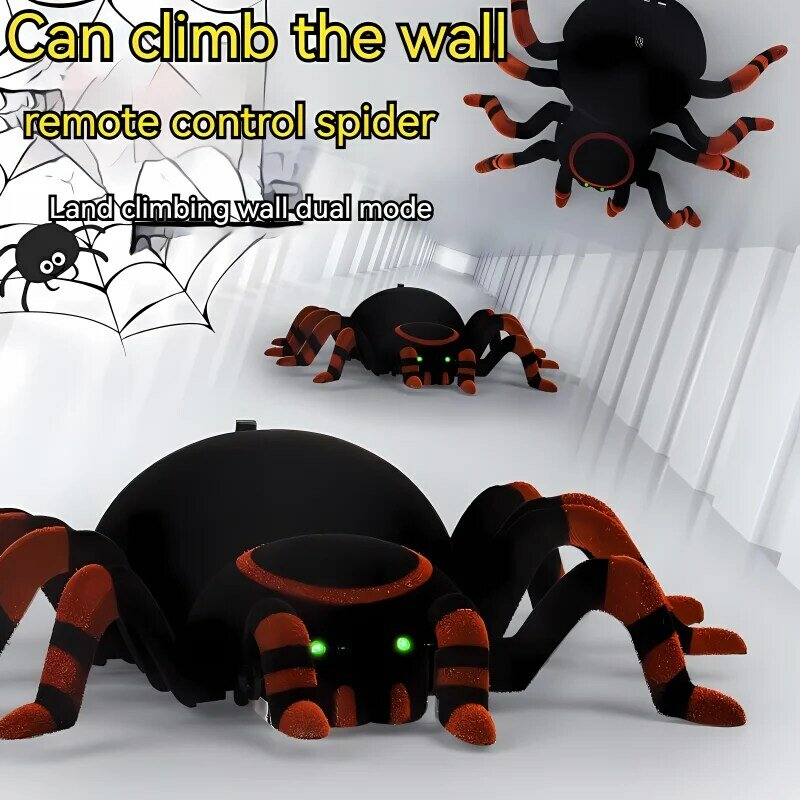 Wall Climbing Spider Remote Control Toys Infrared RC Animal Kid Gift Toy Simulation Furry Electronic Spider Surprise Toy for Kid