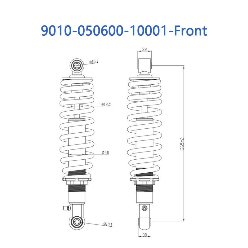 CFMoto 9010-050600-10001 Front Shock Absorber For ATV Accessories CForce 520 550 CF500ATR CF500AU COBALT MAX T3 L7e CF Moto Part
