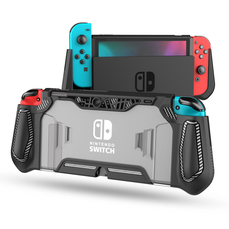Do obudowy Nintendo Switch Dockable Case kompatybilny z konsolą i kontrolerem Joy-Con przełącznik nintendos TPU Grip osłona ochronna