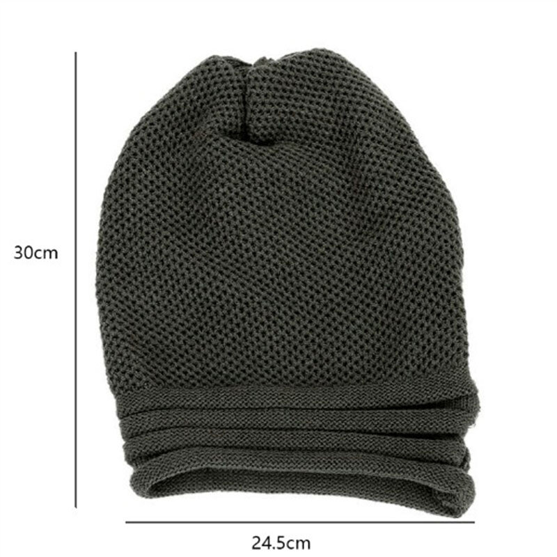 Bonnet ample en laine pour homme et femme, bonnet respirant, chapeau d'hiver, chapeau de ski, capuche chaude