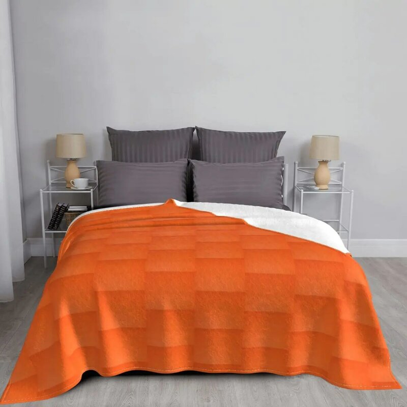 Cobertor laranja para sofá, cama fina, verão