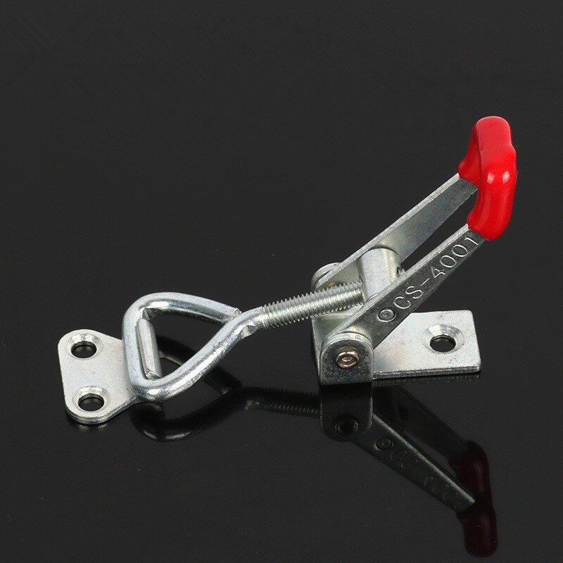 198Lbs 90kg Anti-Slip Push Pull Toggle Clamp Tools / Quick Release Clamp Adjustable Toolbox Case Metal Toggle Latch Catch Clasp