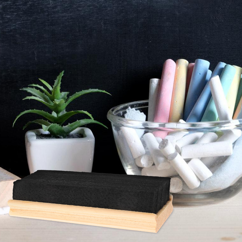 Whiteboard Eraser Wood Felt Cleaner, Seco Erase Board Limpeza, material escolar papelaria