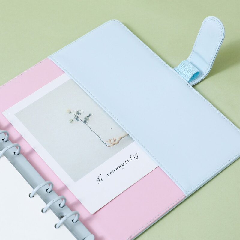 Journal Writing Notebook Ring Binder with Pen Loop Refillable Notepad Travel Agenda for Men Women