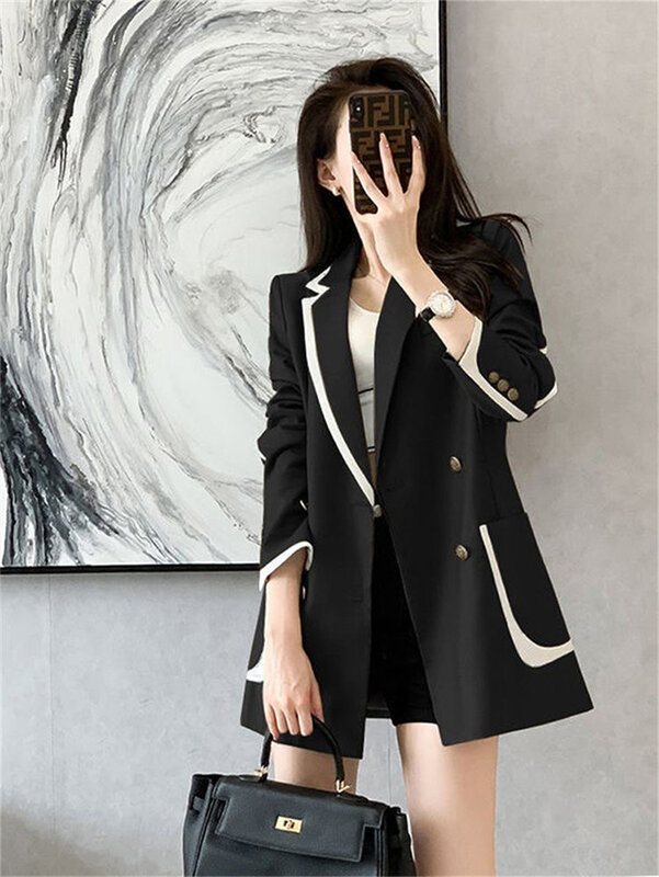 Chaqueta de traje pequeña para mujer, blusa ajustada informal de alto grado, versión coreana, primavera y otoño, 2024