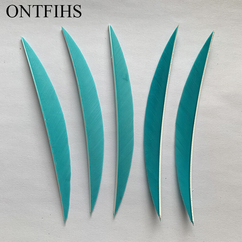 ONTFIHS-Fletchings الرماية ، ريش السهم ، شكل الموز ، القوس التقليدي ، إكسسوارات السهم ، 5 "، 50 روض