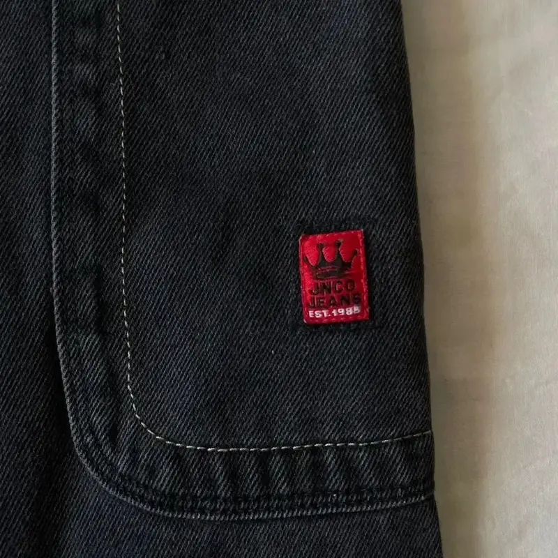 2024 Cargo Y2k style hip-hop wide leg pants retro letter embroidery Y2k Baggy men's jeans street photography straight leg jeans