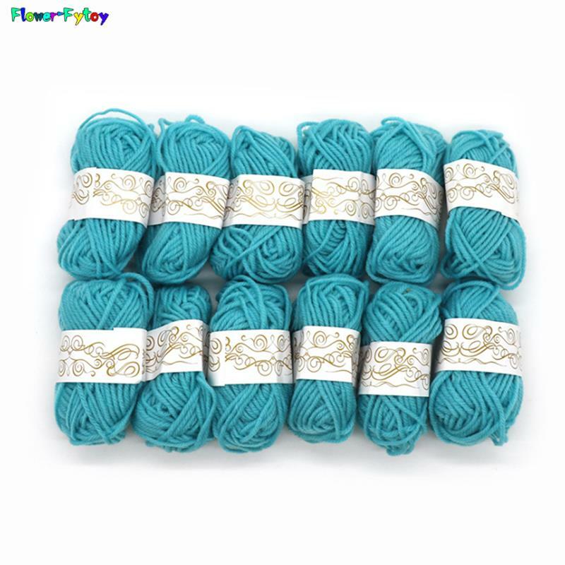 12pcs Handmade DIY Knitting Yarn Wool Line Baby Scarf Hat Soft Thickness Line Crochet Yarn For Knitting