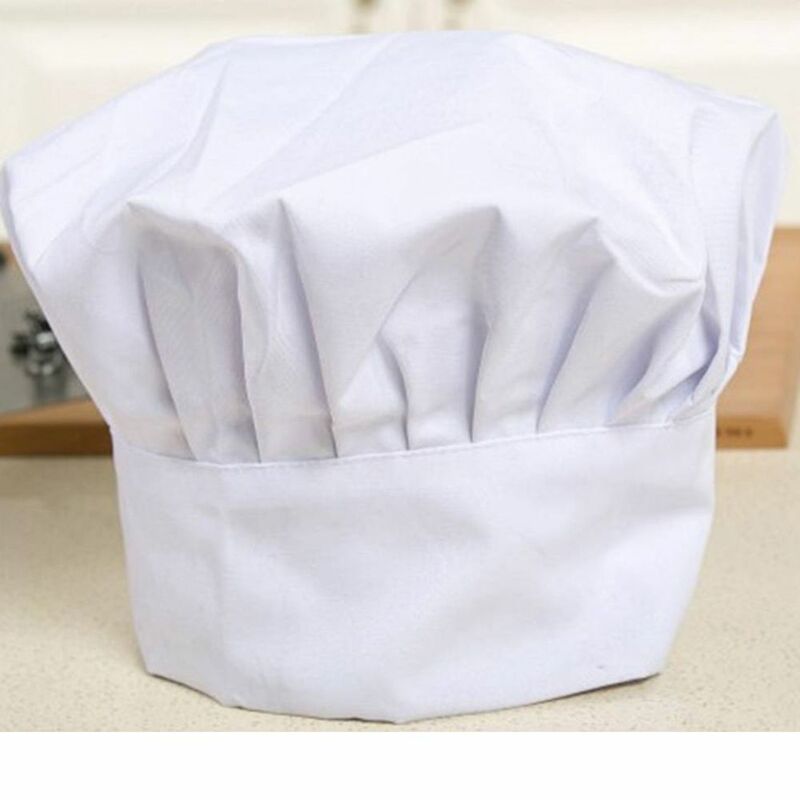New Children White Chef Hat Pullover cap Elastic For Party Cap for Men Kitchen Baking Cooking Costume Cap Factory Fast Shipping