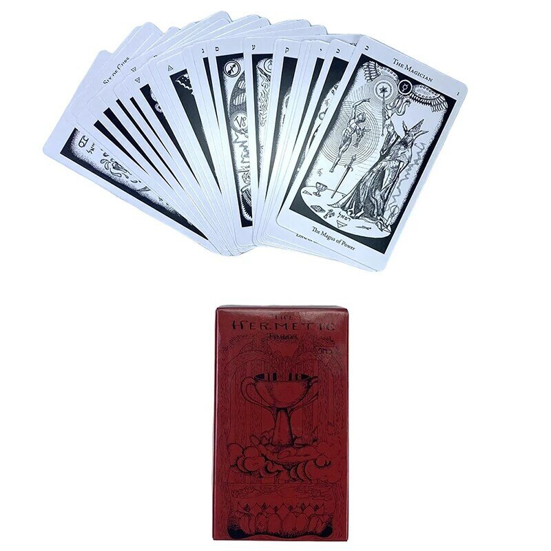 The Hermetic Tarot Prophecy Divination Deck Family Party Board Game Fate Card Fortune Telling Game Beginners Cards