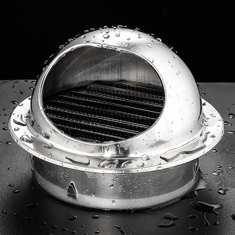 Tappo di sfiato Versatile tappo di sfiato esterno in acciaio inossidabile adatto per essiccatori prese d'aria e sistemi di ventilazione del bagno