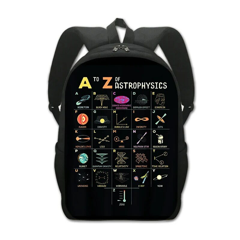 Astronomy Lover Astrophysics Print Backpack Black Hole Equation School Bags Women Men Rucksack Student Laptop Backpacks Gift
