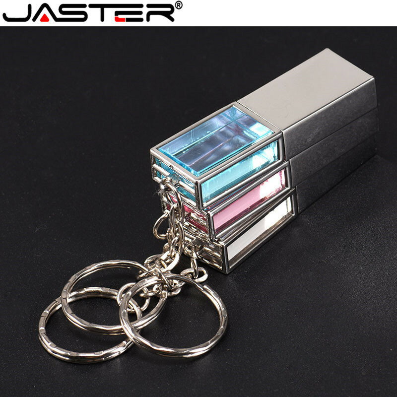 JASTER Bunte Glas Metall 16GB USB 2,0 Flash Memory Stick Usb-Stick 8GB USB-Sticks Usb-Stick Pen Drive externe Speicher