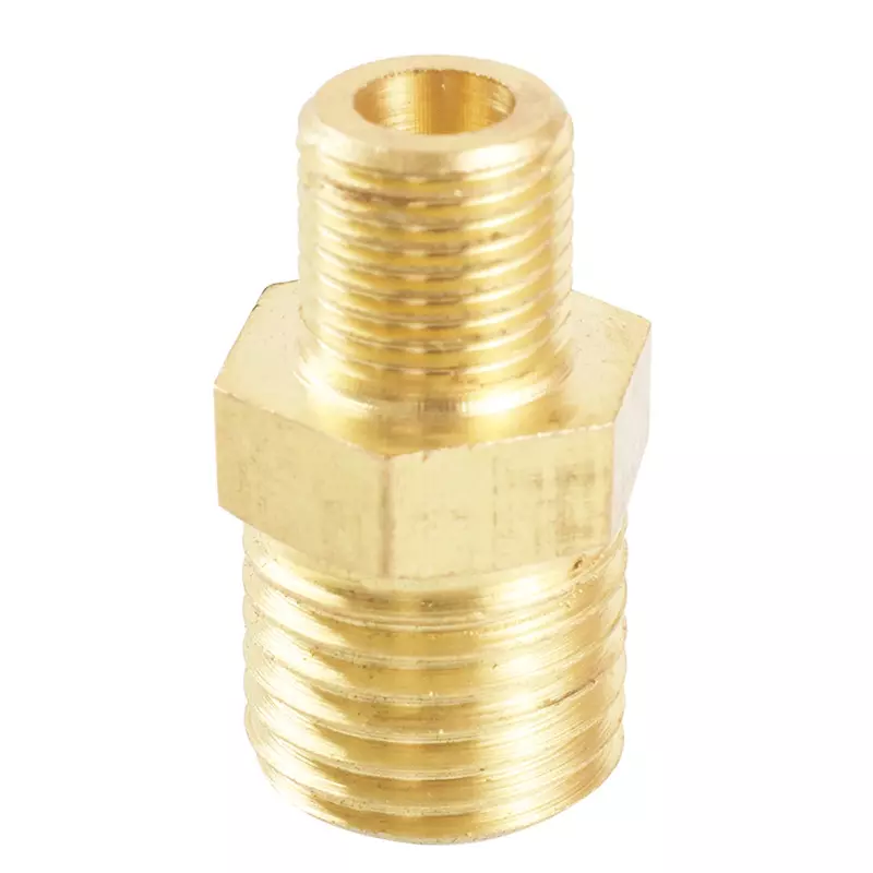 M8 M10 M12 M14 M16 M18 M20 Métrica x 1/8 "1/4" 3/8 "1/2" 3/4 "BSP Macho Latão Hex Mamilo Encaixe De Tubulação Acoplador Conector