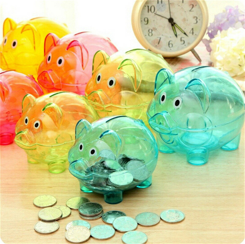 1pc Baby Plastik Sparschwein Münze Geld Bargeld Sammler Sparbox Schwein Kinder Geschenk Spielzeug