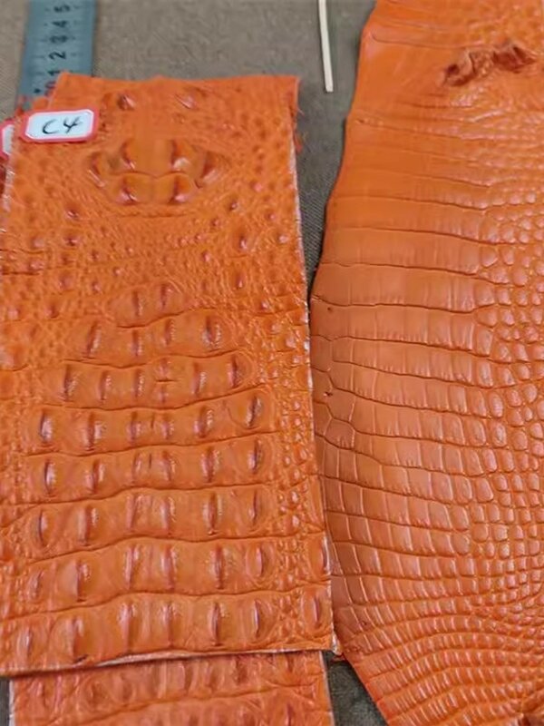 Genuine Crocodilo Leather Piece Tecido, DIY Acessórios, Material para o titular do cartão, saco Leathercraft, Peça Real