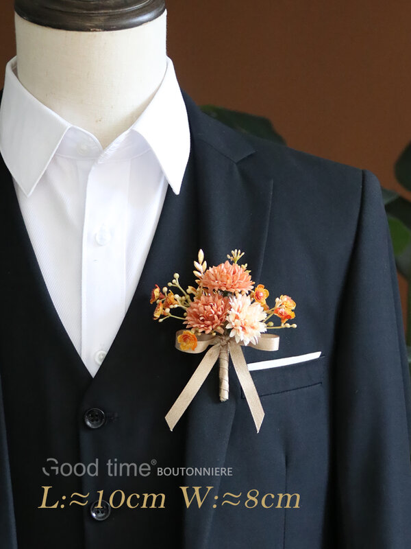 Искусственные цветы GT, шелковые, золотые, для свадьбы, для гостей