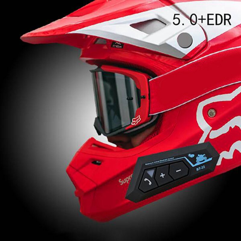 Гарнитура для мотоциклетного шлема Bluetooth 5,0, 2 комплекта