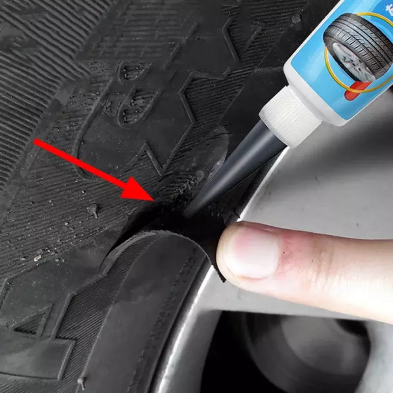 Riparazione pneumatici colla nera liquido gomma forte auto strumenti istantanei resistenti all'usura adesivo Non corrosivo riparazione istantanea
