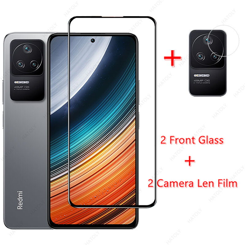 Glass for Xiaomi Redmi K40S Tempered Glass for Xiaomi Redmi K40S K50 Pro Front Glass Phone Screen Protector Camera Len Film