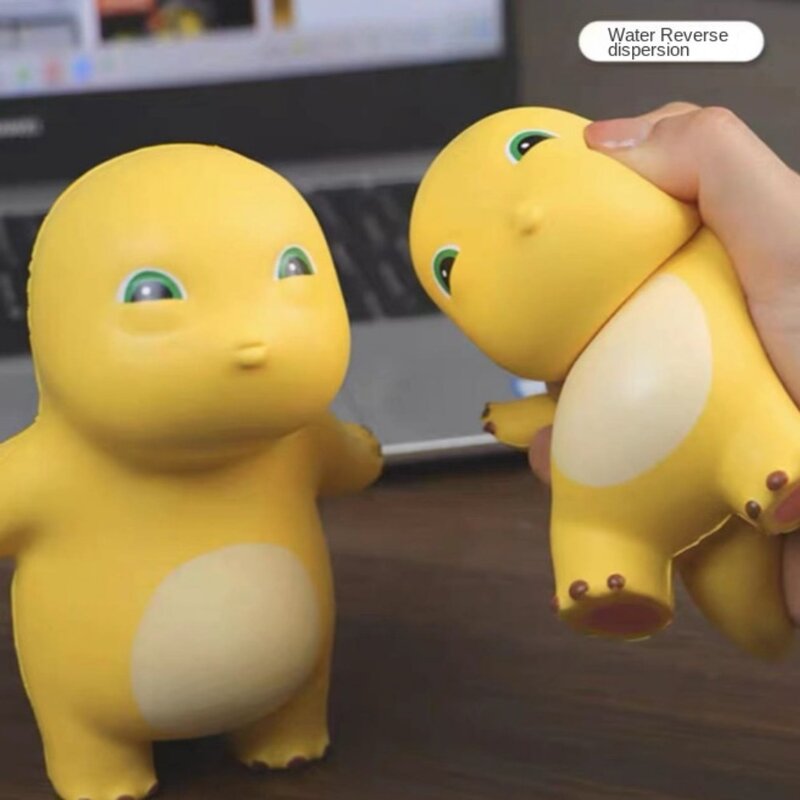 Figurka dinozaura mały mleczny smok dekompresuje zabawki powolne powracanie do kształtu lalki z kreskówek mleko smok Squeeze zabawka miękka wypchana żółta