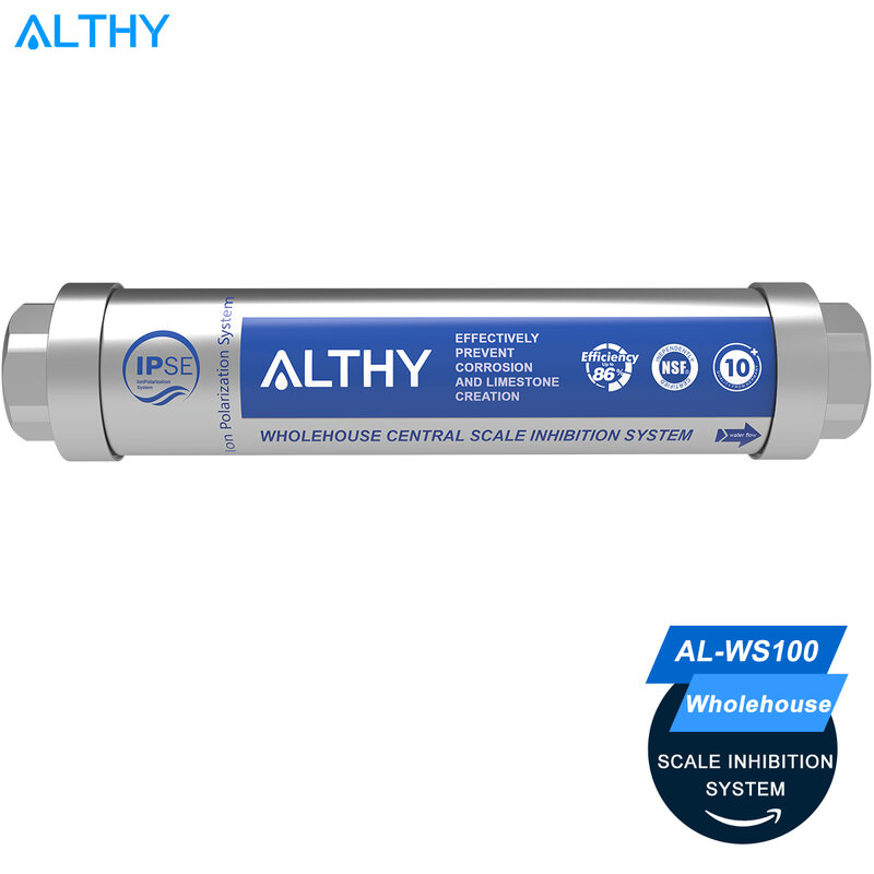 ALTHY-Water Descaler Scale Detection Softener System Machine, Anti calcário, corrosão e água dura, casa inteira, AL-WS100 IPS