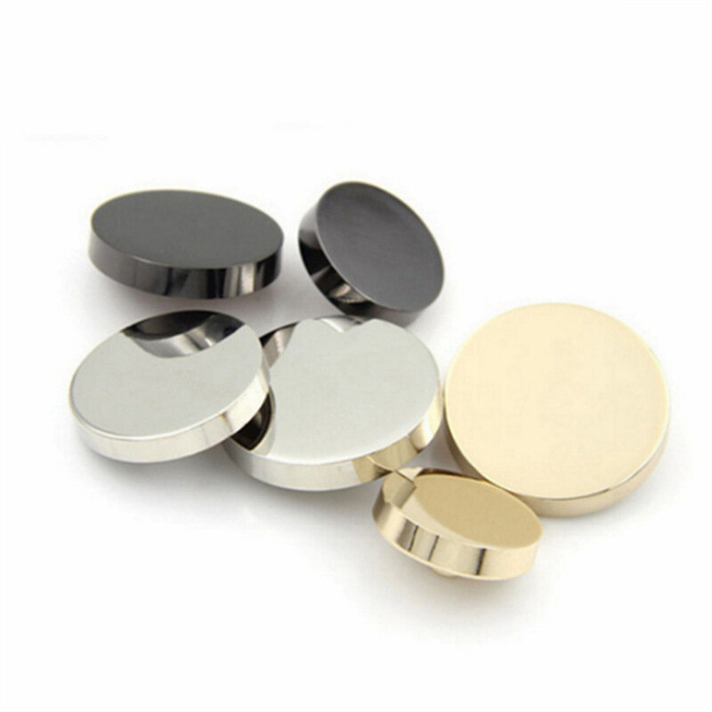 10 pezzi bottoni rotondi Color oro argento bottone con gambo in lega per giacca giacca a vento bottone di fissaggio placcatura in metallo fornitura per cucire a scatto