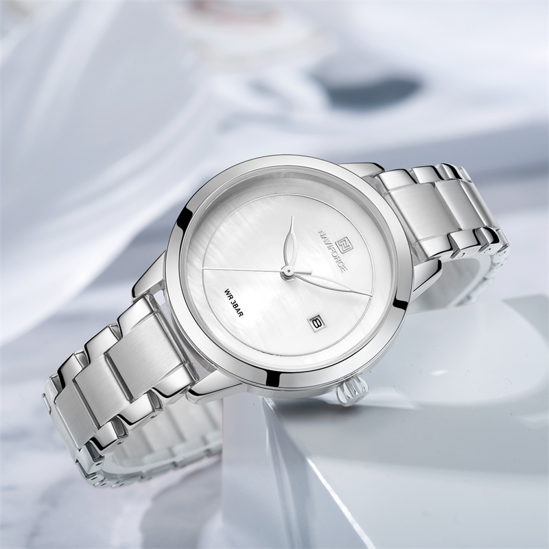 Naviforce top marca de luxo mulheres relógios à prova d' água moda senhoras relógio mulher relógio de pulso de quartzo relogio feminino montre femme
