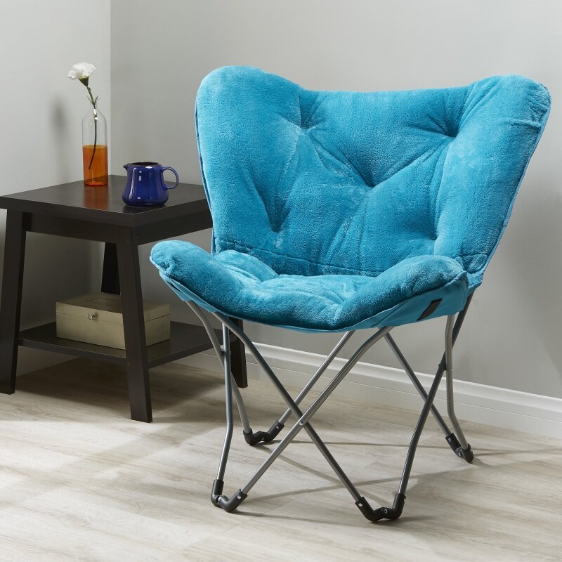Mainstays เก้าอี้ผีเสื้อพับ, สีฟ้า