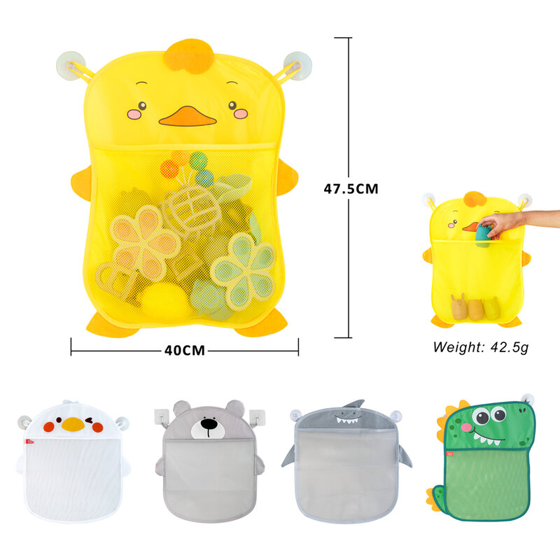 Mother Kids Baby Bath Toys Storage Bag Strong Suction Cups Bath Game Bag Bathroom Organizer Water Toy Baby Items Free Shipping