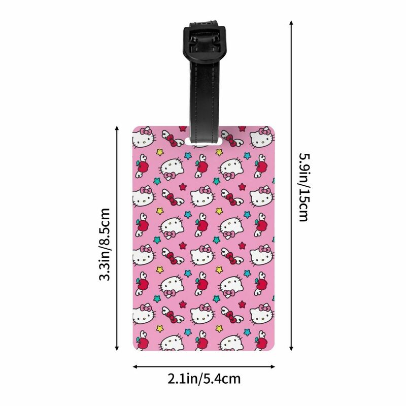 Custom Hello Kitty Sanrio Bagagelabels Aangepaste Bagagelabels Privacy Cover Id Label