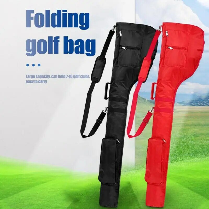 Foldable Golf Travelbag Golf Carry Bag With 7-10 Golf Clubs Lightweight Driving Range Carrier Course Training Case For The