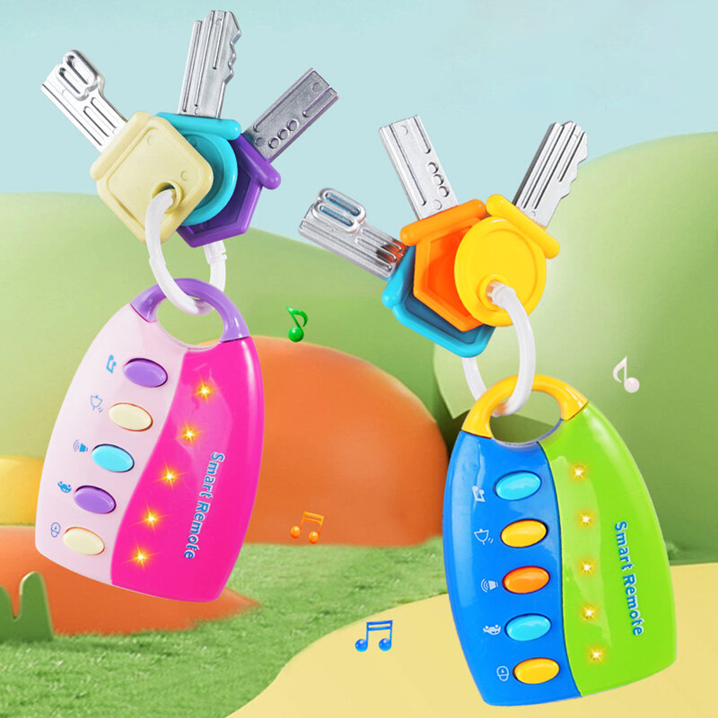 Kluczyki do samochodu dla dziecka zabawka udawaj zagraj w edukacyjne nauka przenośny muzyczny klucz zdalny zabawka dla małych dzieci prezenty urodzinowe dla dzieci