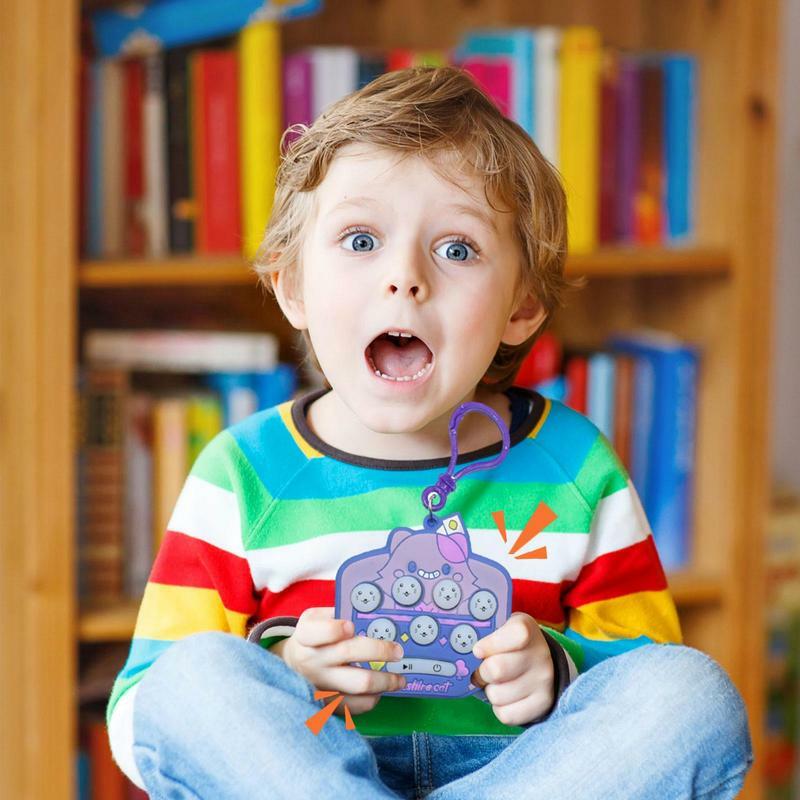 Elektronische Pop Game Sleutelhanger Oplichten Elektronische Pop Speelgoed Bubble Pop Game Bubble Press Speelgoed Kinderen Spel Push Up Ontspannend Speelgoed