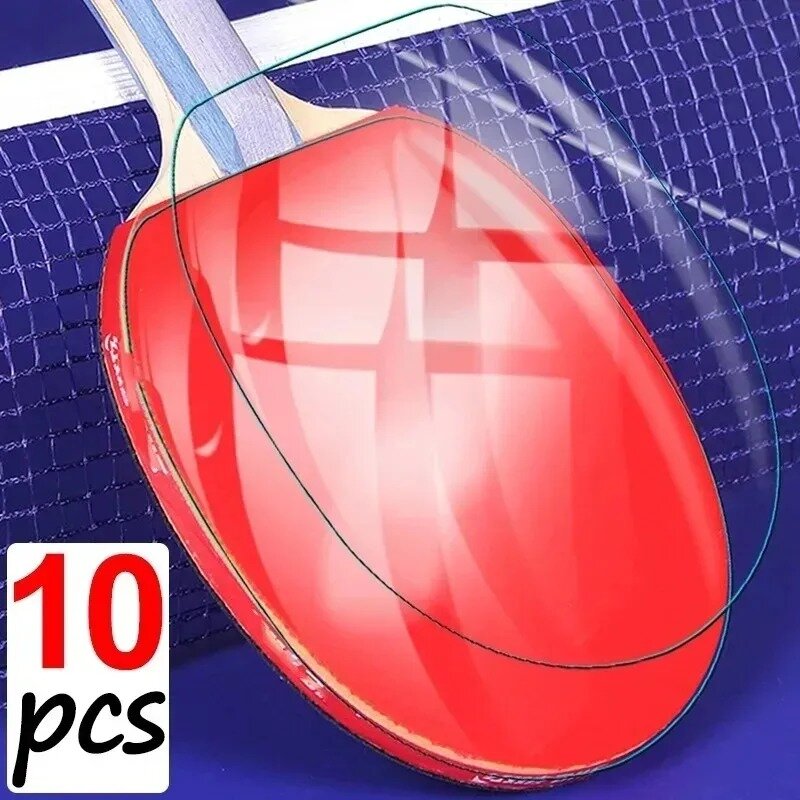 Table Tennis Racket Protective Film, Sticky Transparent Maintenance Cover Ferramenta de proteção de borracha Ping Pong, 2 pcs, 10pcs