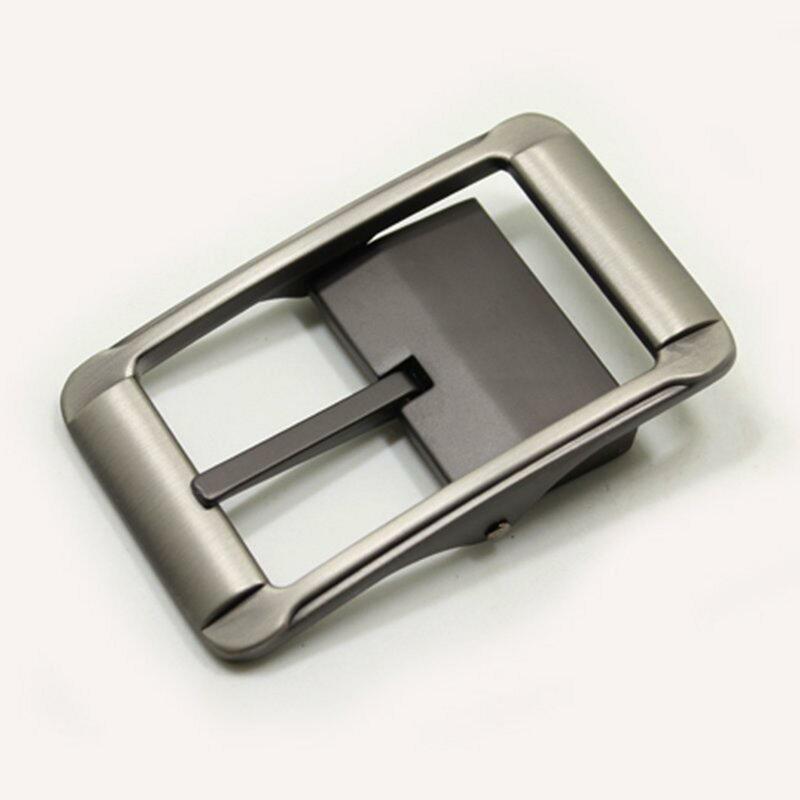 Hebilla de cinturón de aleación de Zinc de una sola punta para correa de cuero, accesorios de cinturón de Pin Reversible de alta calidad, reemplazo de hebilla