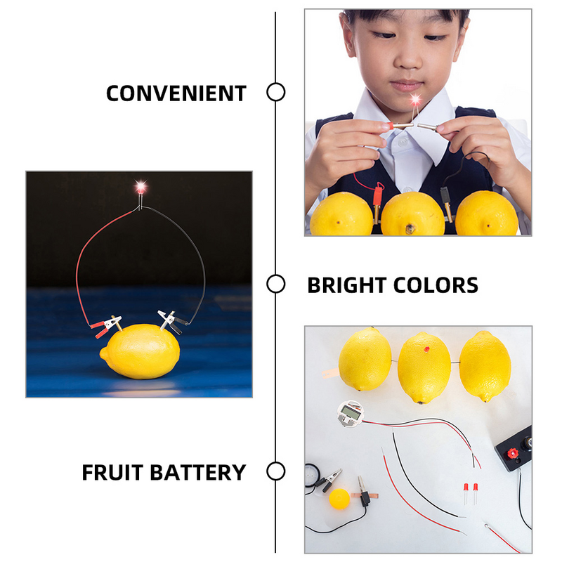 Dari percobaan ilmiah baterai buah siswa DIY baterai buah siswa sekolah buatan rumah lembaran tembaga seng baterai buah