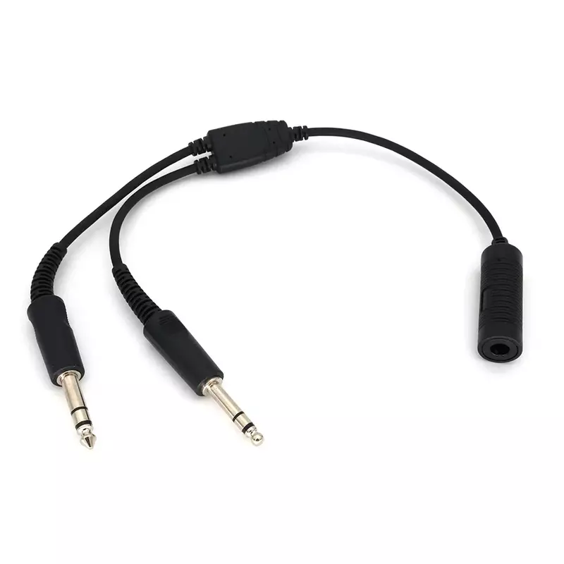 Airbus Headset Adapter Cable 7.1mm To GA Dual Plug Cable long duration Aviation Headphone line accessories cable