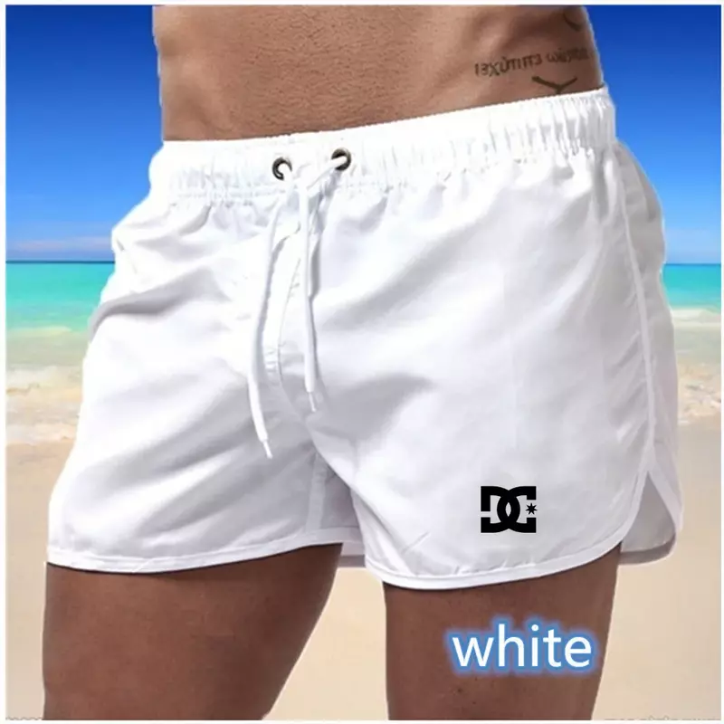 Celana pendek kasual pantai pria, celana pendek liburan renang Musim Panas 2024, celana pendek renang kebugaran, celana pendek pantai